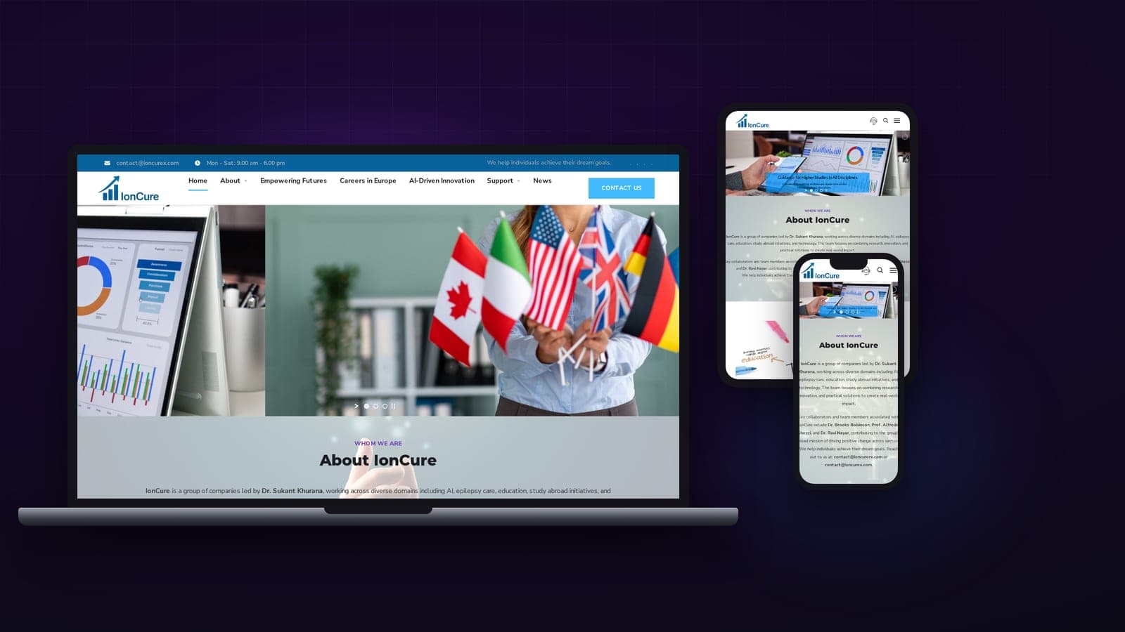 IonCure — website built by WeYug